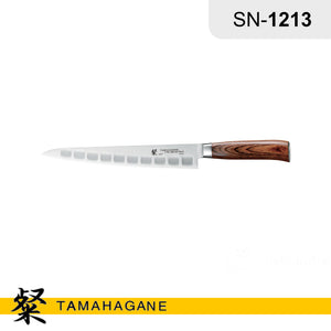 Tamahagane "SAN" Sujihiki Knife (Fluted) 240mm (SN-1213) Made in Japan